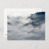 Magical Wolfs Winter Art Photo ポストカード (正面/裏面)