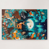 Magical Woodland Creatures Forest Puzzle - Deer Fo ジグソーパズル (横)