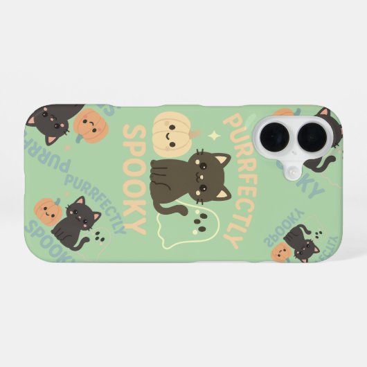 Magically Kind & Spookily Sweet – Cute Pastel Hall iPhone 16ケース (裏面横)
