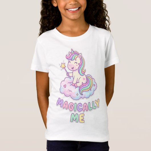 Magically Me Unicorn Girls T-Shirt Tシャツ (正面)