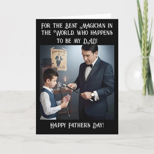Magician Dad and Son (1) - Father's Day シーズンカード (正面)