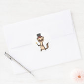 Magician Meerkat ラウンドシール (封筒)
