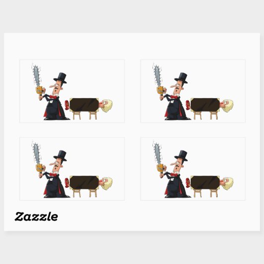 Magician Performing 長方形シール (シート)