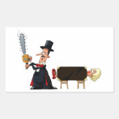 Magician Performing 長方形シール (正面)