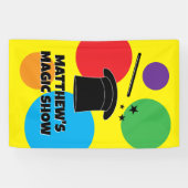 Magician wand and hat custom magic show banner 横断幕 (横)
