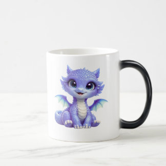 Magische Tasse mit einem süßen blauen Drachenbaby モーフィングマグカップ
