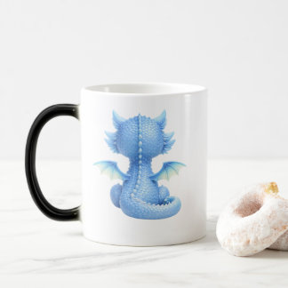 Magische Tasse mit einem süßen blauen Drachenbaby モーフィングマグカップ