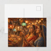 Magischer Indischer Lampenmarkt ポストカード (正面/裏面)