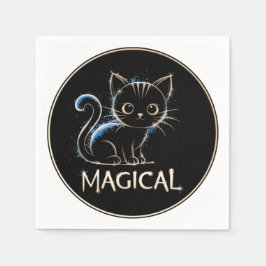 Magisches Kätzchen スタンダードカクテルナプキン