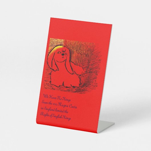 Magna Carterペデスタルサイン, 4" X 6" 台座サイン (正面)