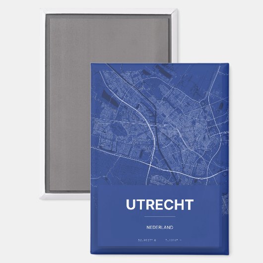 Magneet met kaart Utrecht マグネット (正面/裏面)