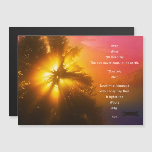 Magneetkaart met Hafiz - Even after all this time (正面/裏面)