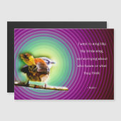 Magneetkaart met Rumi - Sing like the birds (正面/裏面)