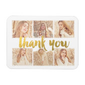 MAGNET卒業金ゴールドサンキューフォトフレーム マグネット (横)