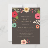 |MAGNET|フローラモダンベビーシャワーパーティー マグネット招待状 (正面)