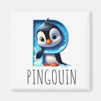 Magnet Animaux Rigolos Lettre P マグネット