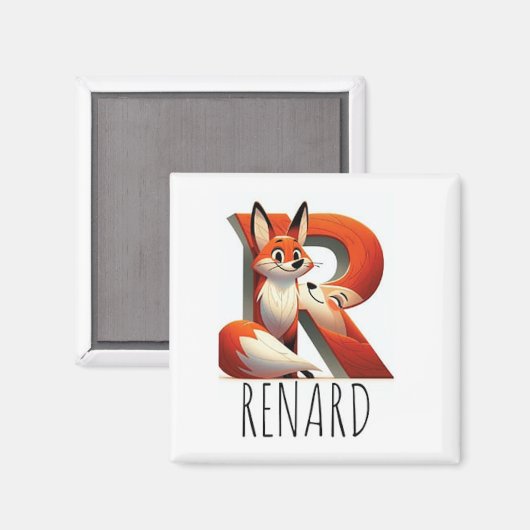 Magnet Animaux Rigolos Lettre R マグネット (正面/裏面)