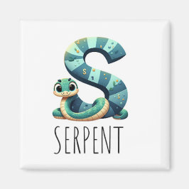 Magnet Animaux Rigolos Lettre S マグネット