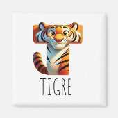 Magnet Animaux Rigolos Lettre T マグネット (正面)