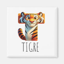 Magnet Animaux Rigolos Lettre T マグネット