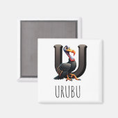 Magnet Animaux Rigolos Lettre U マグネット (正面/裏面)