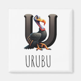 Magnet Animaux Rigolos Lettre U マグネット