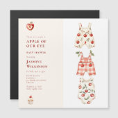 magnet Apple of Our Eye Baby Shower watercolor  マグネット招待状 (正面/裏面)