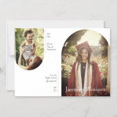 Magnet Arch Photo Then/Now卒業発表 マグネット招待状 (正面)