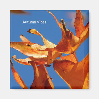 Magnet "Autumn Leaves on Blue Sky" マグネット