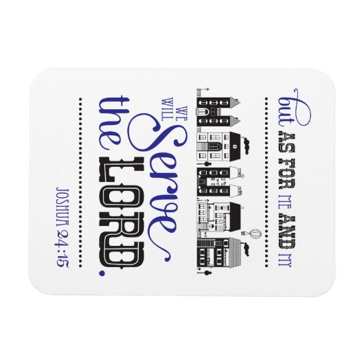 Magnet Bible Scripture Joshua 24:15 Gift マグネット (横)