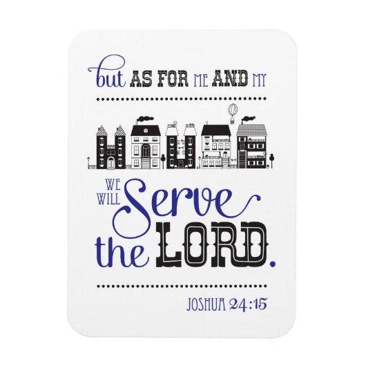 Magnet Bible Scripture Joshua 24:15 Gift マグネット (縦)