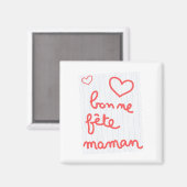 Magnet Bonne fête Maman マグネット (正面/裏面)
