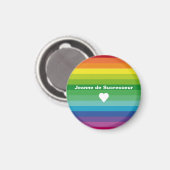 Magnet bunte Streifen und Jeanne de Sucrecoeur マグネット (正面/裏面)