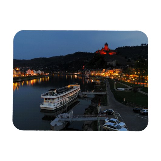 Magnet Cochem an der Mosel am Abend マグネット (横)