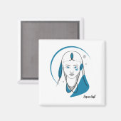 Magnet "Cosmic Girl" Bleu マグネット (正面/裏面)