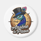 Magnet couleur "Arsène le Paon" マグネット (正面)