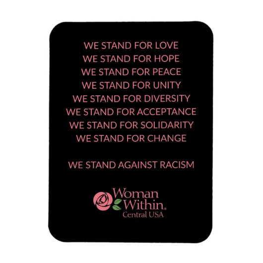 Magnet Diversity Statement Woman Within Central マグネット (縦)