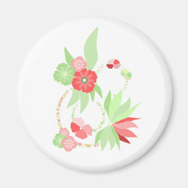 Magnet fleurs tropicales roses マグネット