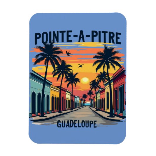 Magnet Flexible Pointe-à-Pitre | Guadeloupe Sunset マグネット (縦)