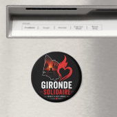 Magnet "Gironde Solidaire 2026" – Merci à nos héro マグネット (インサイチュ (食洗機))
