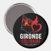 Magnet "Gironde Solidaire 2026" – Merci à nos héro マグネット (正面/裏面)
