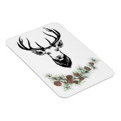 Magnet - Hirsch und Tannenzweige マグネット (右側)
