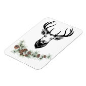 Magnet - Hirsch und Tannenzweige マグネット (左側)