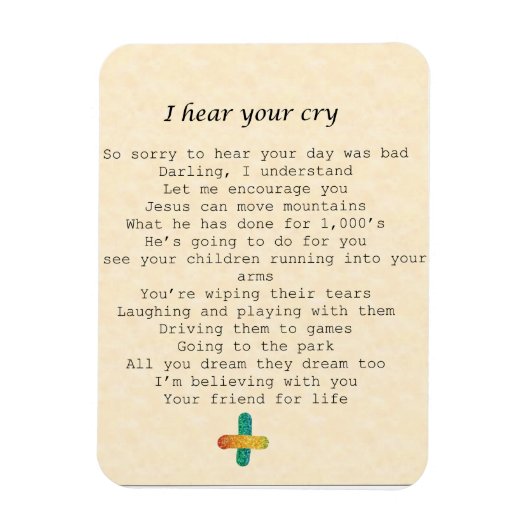 magnet-'I hear your cry" マグネット (縦)