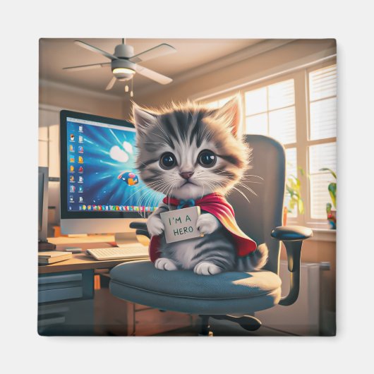 Magnet Katze mit Wecker マグネット (正面)