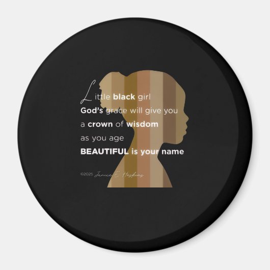 Magnet little black girl magnet マグネット (正面)