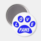 Magnet Love Paws on Paws Blue マグネット (正面/裏面)
