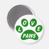 Magnet Love Paws on Paws Green マグネット (正面/裏面)