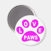 Magnet Love Paws on Paws Pink マグネット (正面/裏面)