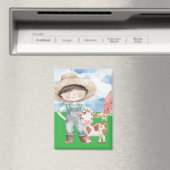 Magnet mit Junge und Kalb マグネット (インサイチュ (食洗機))